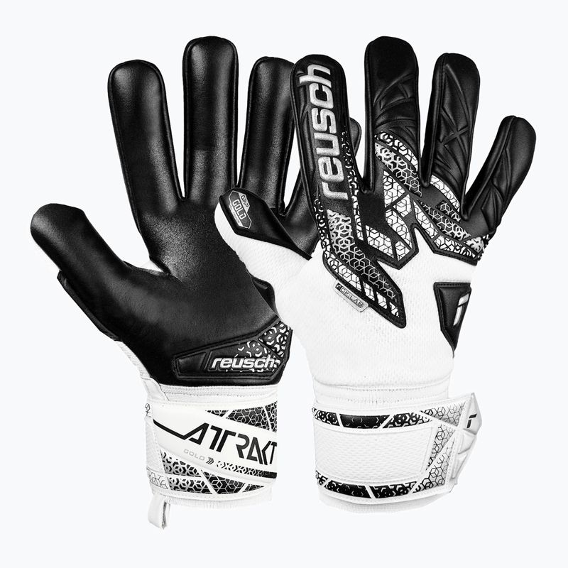 Brankářské rukavice Reusch Attrakt Gold NC white/silver/black