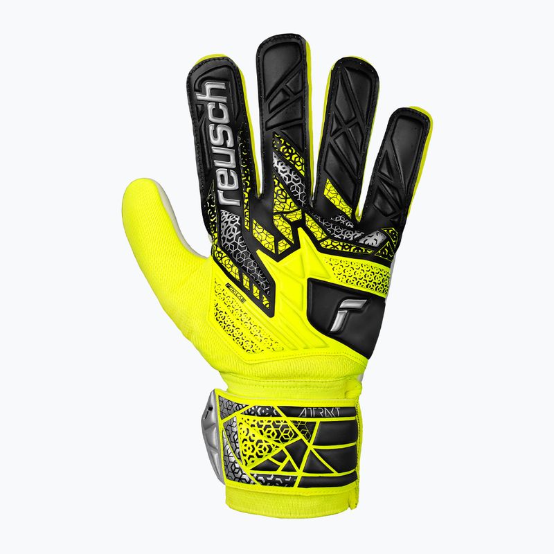 Brankářské rukavice Reusch Attrakt Starter Solid safety yellow/silver 2