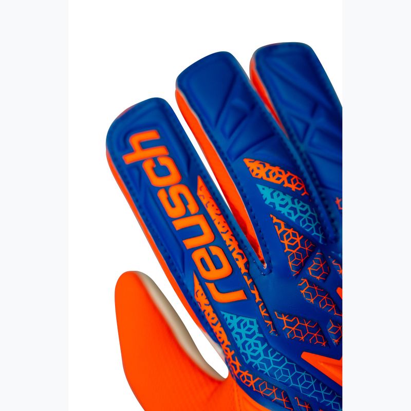 Brankářské rukavice Reusch Attrakt Starter Solid shocking orange/blue 5