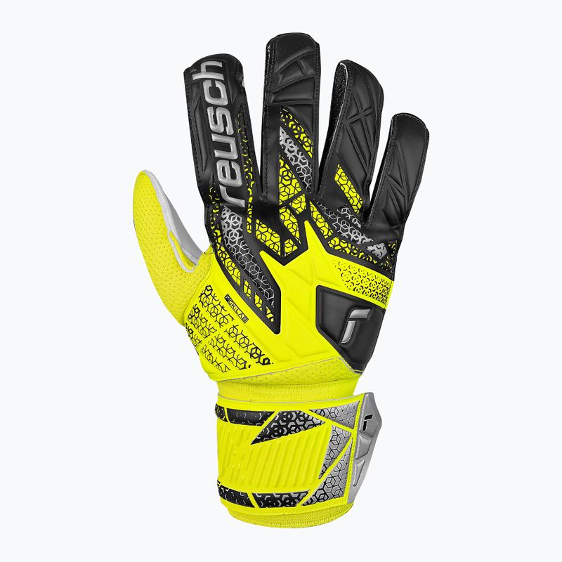 Brankářské rukavice Reusch Attrakt Solid safety yellow/silver 2