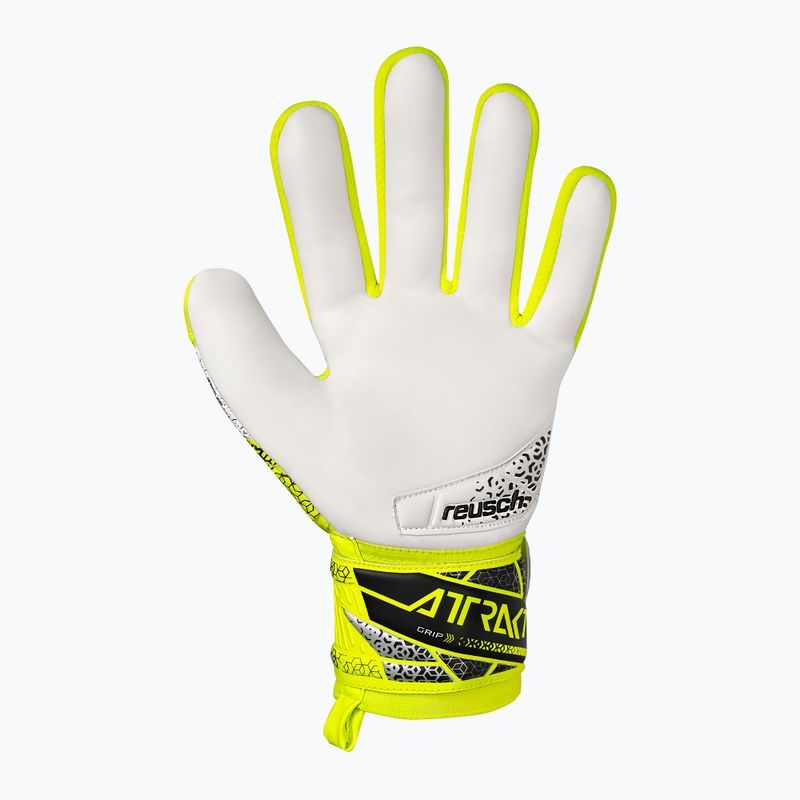 Brankářské rukavice Reusch Attrakt Grip safety yellow/silver 3