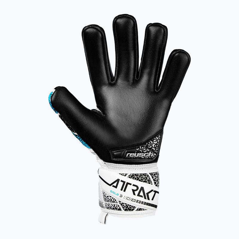 Dětské brankářské rukavice Reusch Attrakt Gold NC Junior white/silver/black 3