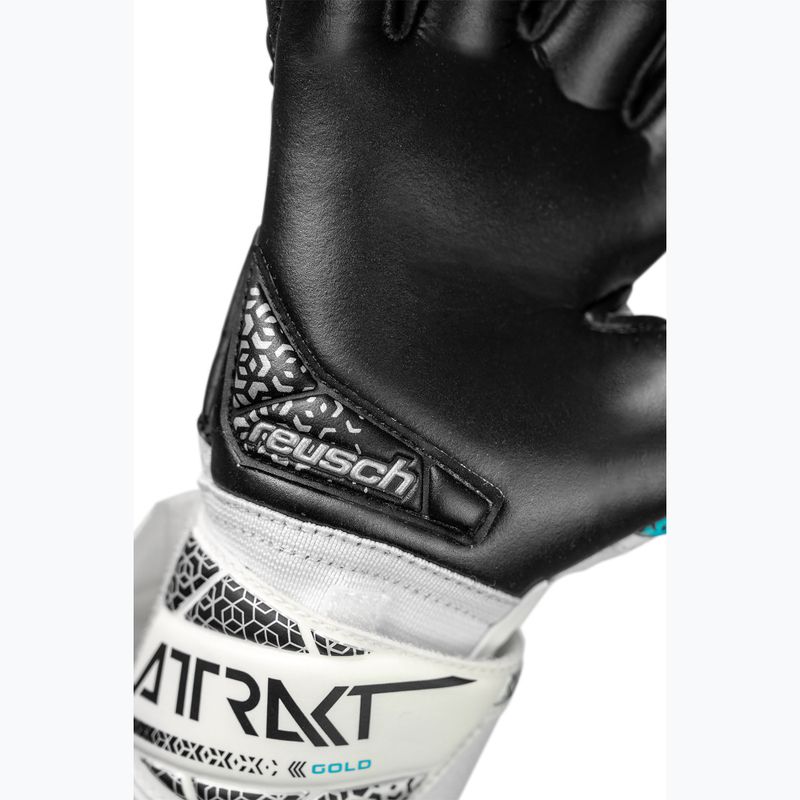 Dětské brankářské rukavice Reusch Attrakt Gold NC Junior white/silver/black 5