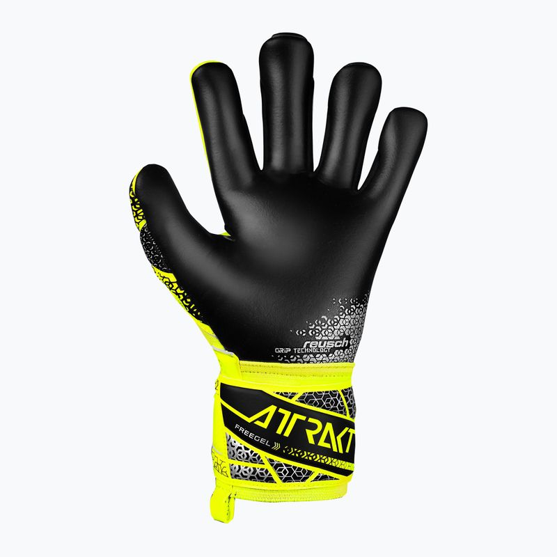 Dětské brankářské rukavice  Reusch Attrakt Freegel Silver Junior safety yellow/silver/black 3