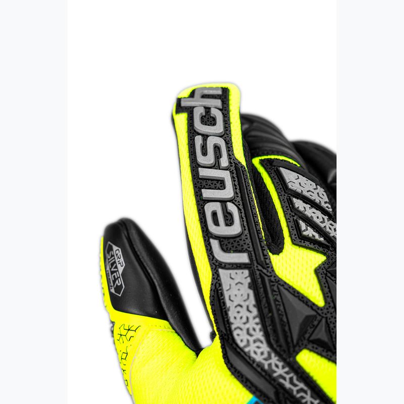 Dětské brankářské rukavice  Reusch Attrakt Freegel Silver Junior safety yellow/silver/black 5