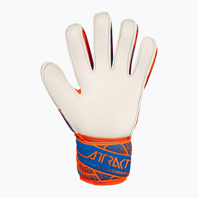 Dětské brankářské rukavice  Reusch Attrakt Solid Junior shocking orange/blue 3