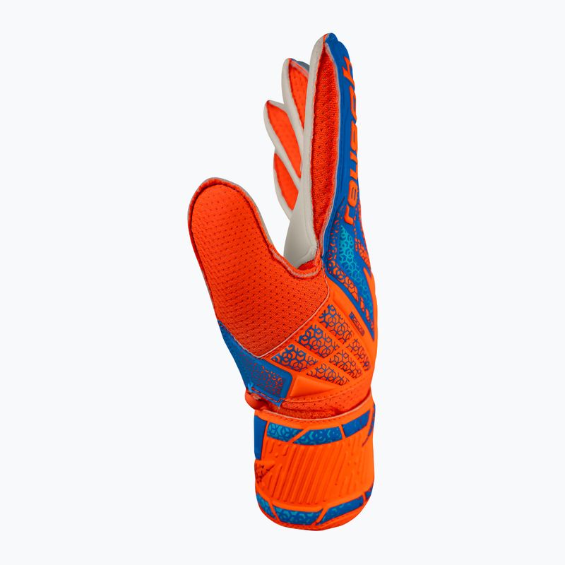 Dětské brankářské rukavice  Reusch Attrakt Solid Junior shocking orange/blue 4