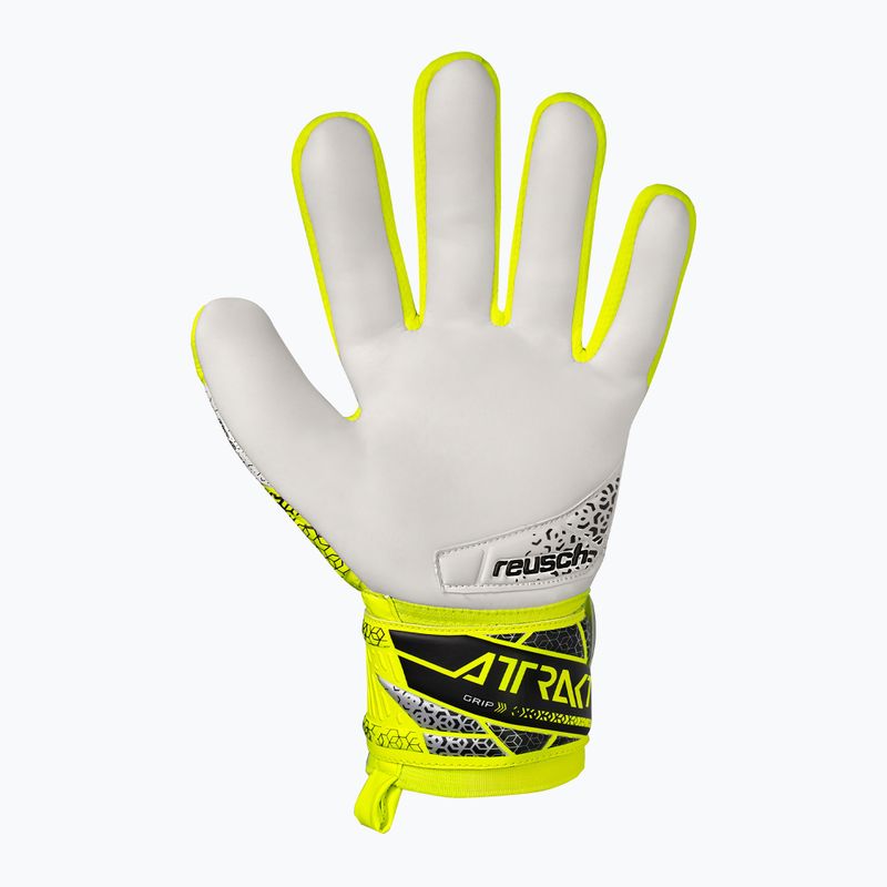 Dětské brankářské rukavice Reusch Attrakt Grip Junior safety yellow/silver 3