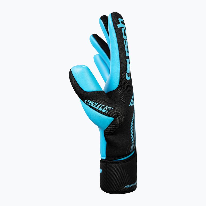 Brankářské rukavice Reusch Fastgrip Aqua black/aqua blue 4