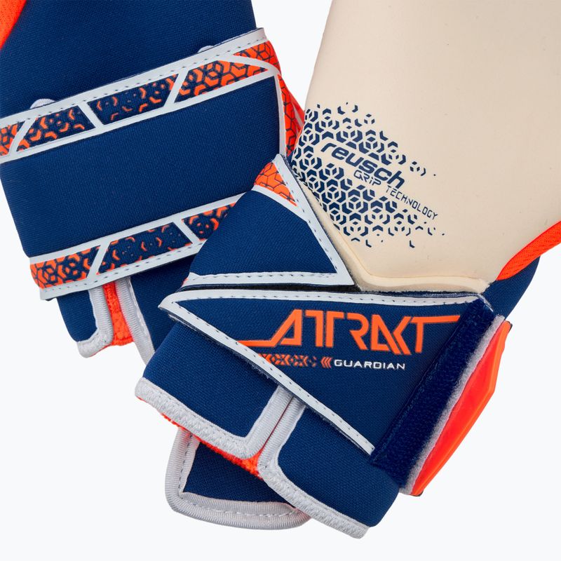 Brankářské rukavice Reusch Attrakt Gold X Guardian shocking orange/energize blue 5