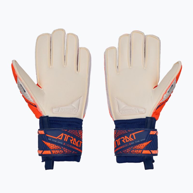 Brankářské rukavice Reusch Attrakt Silver Junior shocking orange/energize blue 3