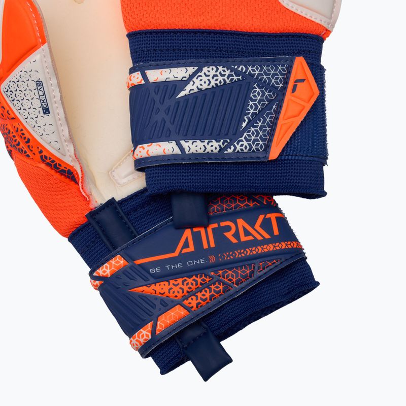 Brankářské rukavice Reusch Attrakt Silver Junior shocking orange/energize blue 5