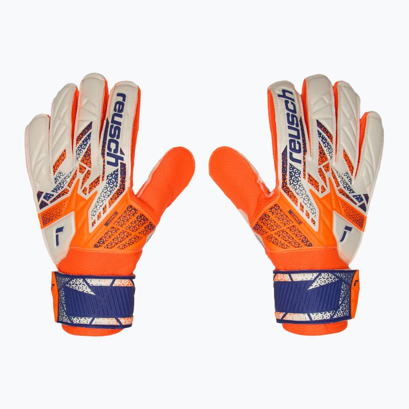 Dětské brankářské rukavice  Reusch Attrakt Solid Junior shocking orange/energize blue 2