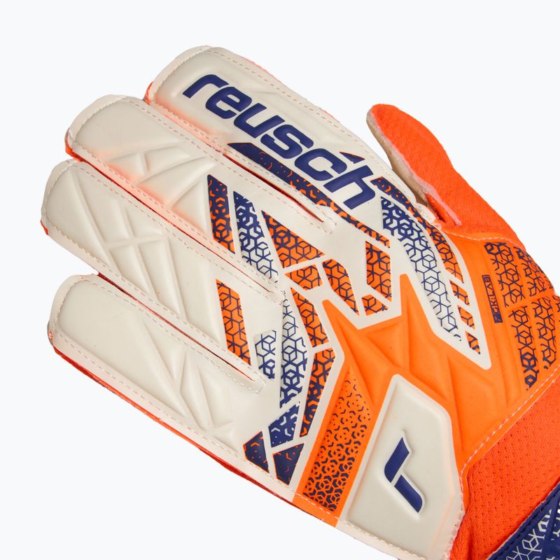 Dětské brankářské rukavice  Reusch Attrakt Solid Junior shocking orange/energize blue 4