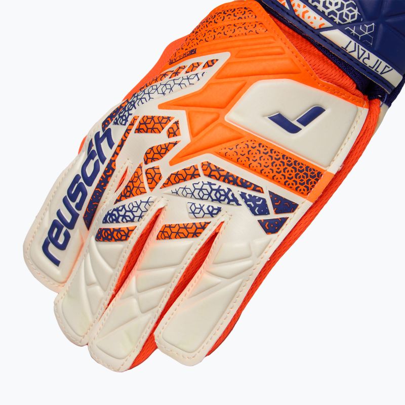 Dětské brankářské rukavice Reusch Attrakt Starter Solid Junior shocking orange/energize blue 4
