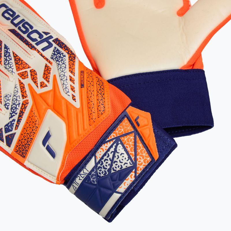 Dětské brankářské rukavice Reusch Attrakt Starter Solid Junior shocking orange/energize blue 5