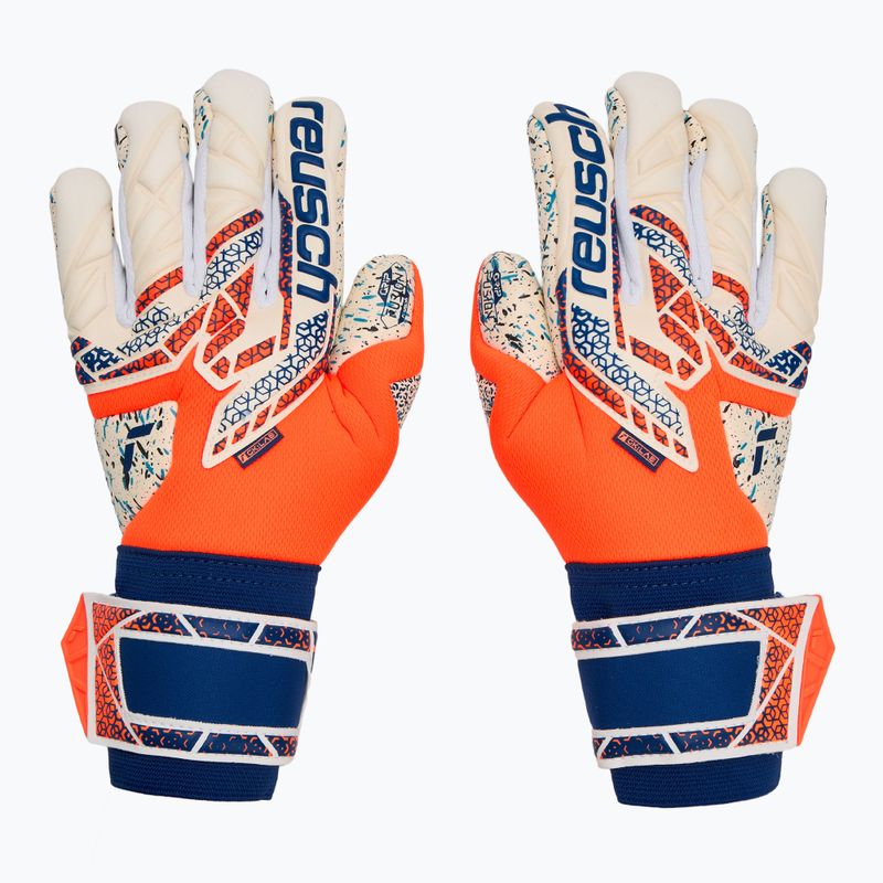 Brankářské rukavice Reusch Attrakt Fusion shocking orange/energize blue 2
