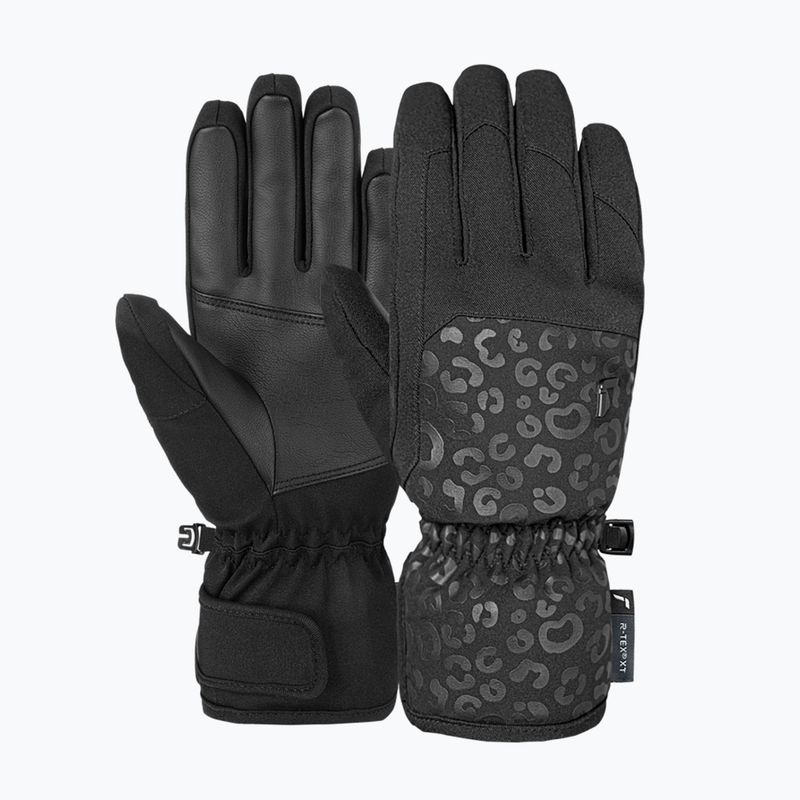 Dámské lyžařské rukavice Reusch Keira R-Tex XT black/black leopard 2