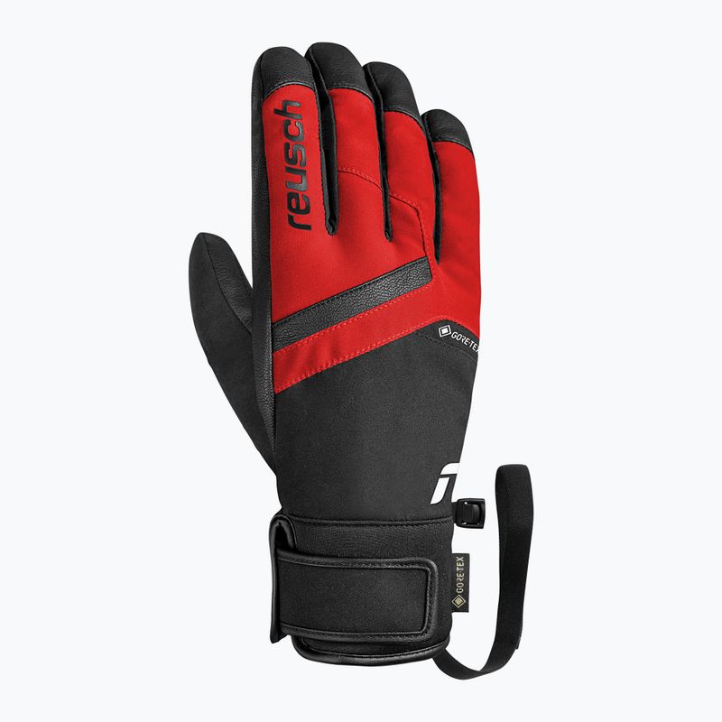 Pánské lyžařské rukavice Reusch Booster Gore-Tex black/tango red 3