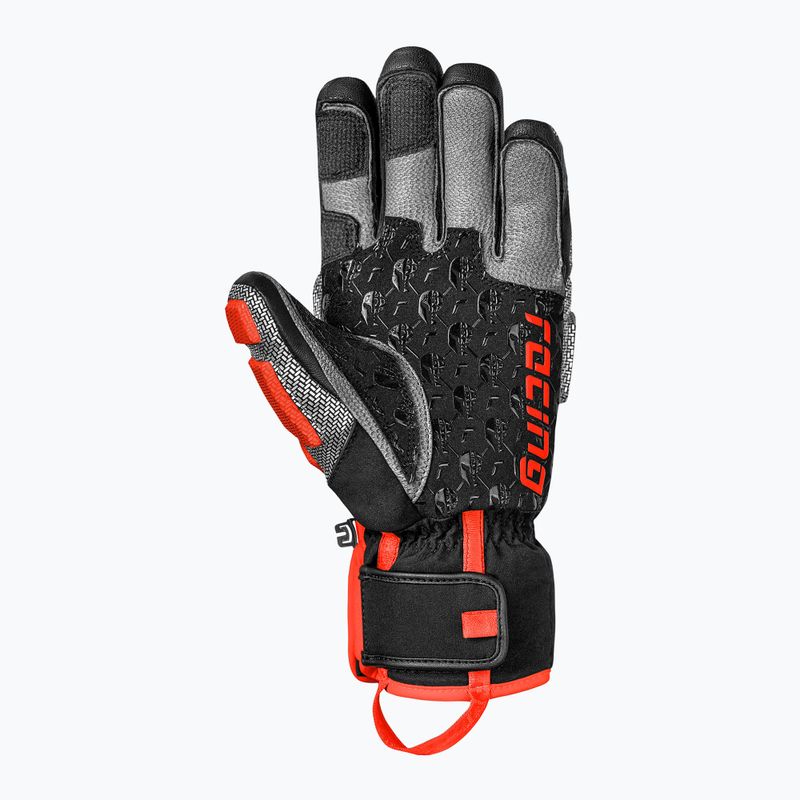 Pánské lyžařské rukavice Reusch Worldcup Warrior GS black/silver/fluo red 4