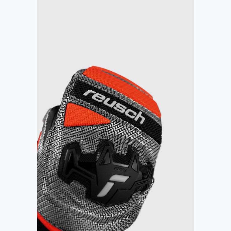 Lyžařské rukavice Reusch Worldcup Warrior GS Mitten black/silver/fluo red 4