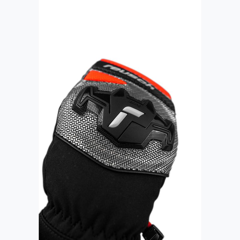 Lyžařské rukavice Reusch Worldcup Warrior R-Tex XT Mitten black/silver/fluo red 5