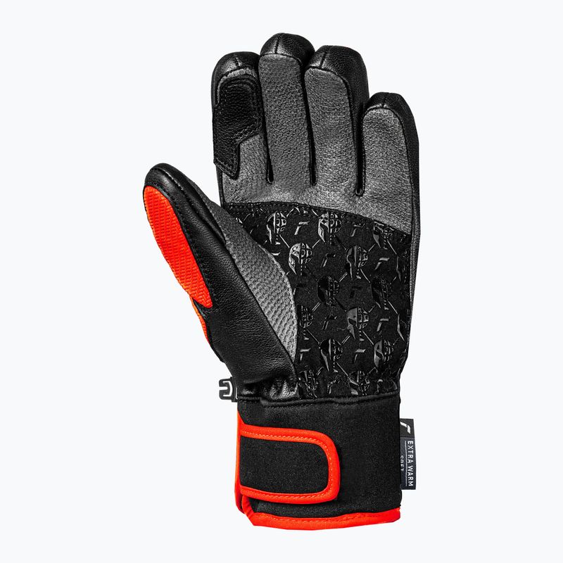 Dětské lyžařské rukavice Reusch Worldcup Warrior GS black/silver/fluo red 3
