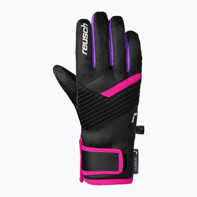 Dětské lyžařské rukavice Reusch Dan R-Tex XT Junior black/pink glo 3
