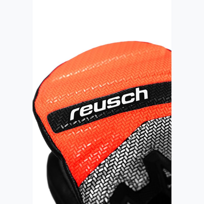 Dětské lyžařské rukavice Reusch Worldcup Warrior GS Mitten black/silver/fluo red 4