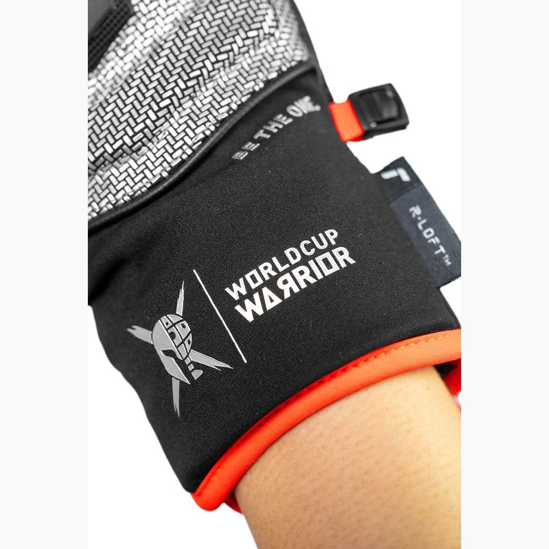 Dětské lyžařské rukavice Reusch Worldcup Warrior GS Mitten black/silver/fluo red 7