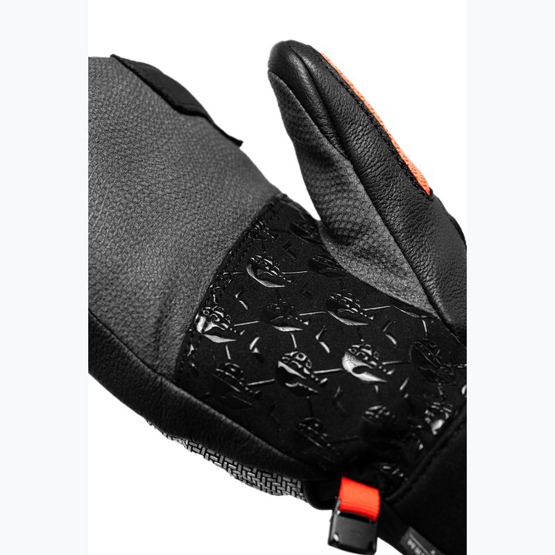 Dětské lyžařské rukavice Reusch Worldcup Warrior GS Mitten black/silver/fluo red 8