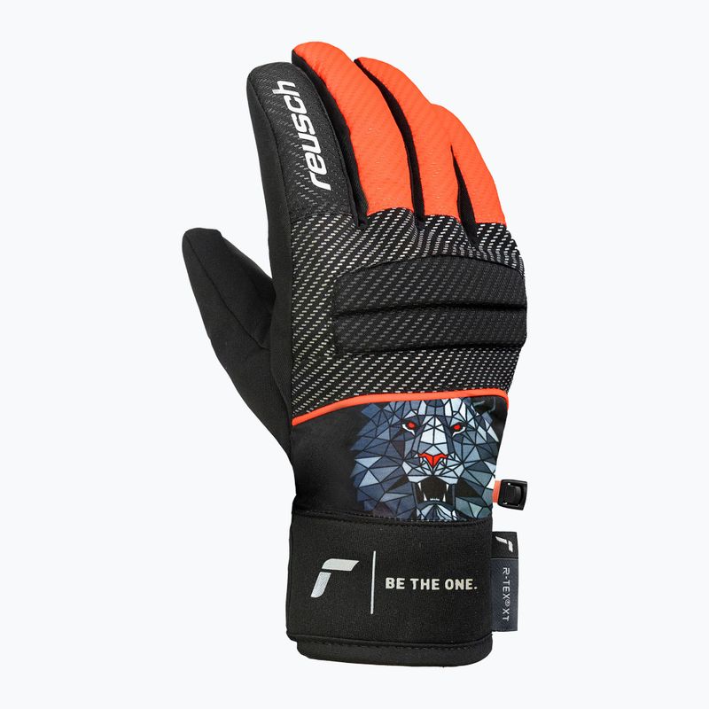 Dětské lyžařské rukavice Reusch Warrior R-Tex XT Junior black/silver/fluorescent red 3