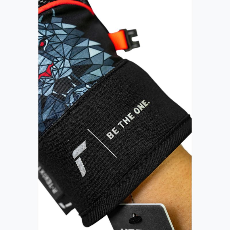 Dětské lyžařské rukavice Reusch Warrior R-Tex XT Junior black/silver/fluorescent red 8