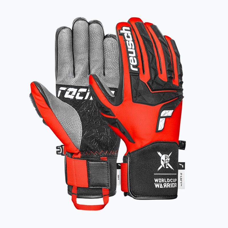 Pánské lyžařské rukavice Reusch Ultra black/fluo red 2