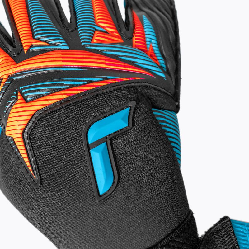 Brankářské rukavice Reusch Attrakt Aqua Evolution black/shocking orange/aqua blue 5