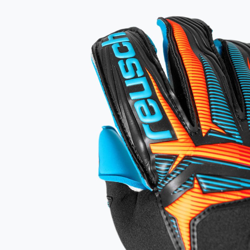 Brankářské rukavice Reusch Attrakt Aqua Evolution black/shocking orange/aqua blue 6