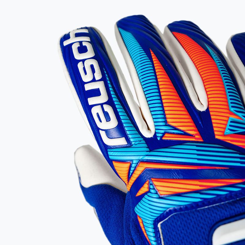Brankářské rukavice Reusch Attrakt Gold X NC Gravity sharp blue/white/shocking orange 5