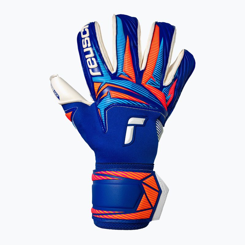 Brankářské rukavice Reusch Attrakt Gold X Roll Finger sharp blue/white/shocking orange 2