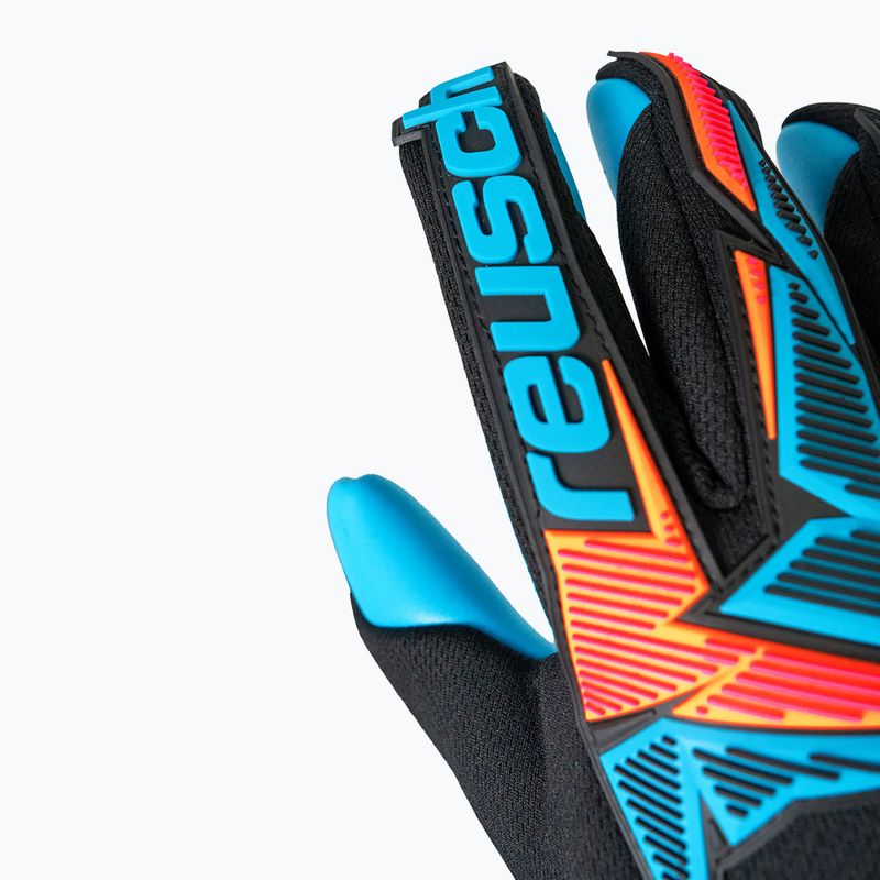 Brankářské rukavice Reusch Attrakt Freegel Aqua black/shocking orange/aqua blue 7