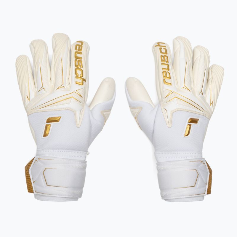 Brankářské rukavice Reusch Attrakt AB1 Advance white/gold 2