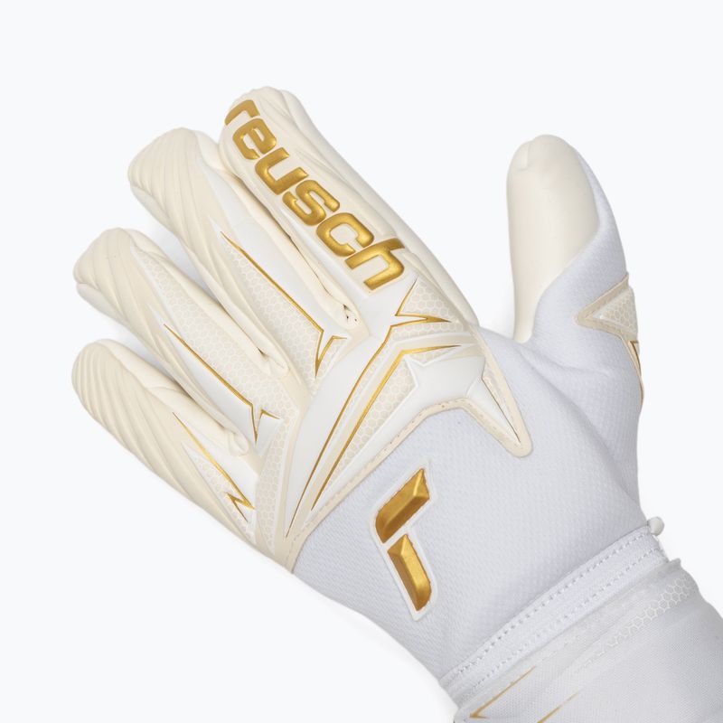 Brankářské rukavice Reusch Attrakt AB1 Advance white/gold 4