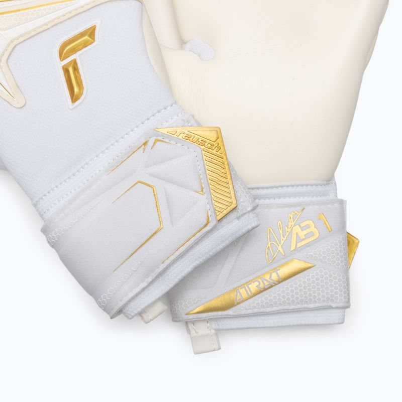 Brankářské rukavice Reusch Attrakt AB1 Advance white/gold 5