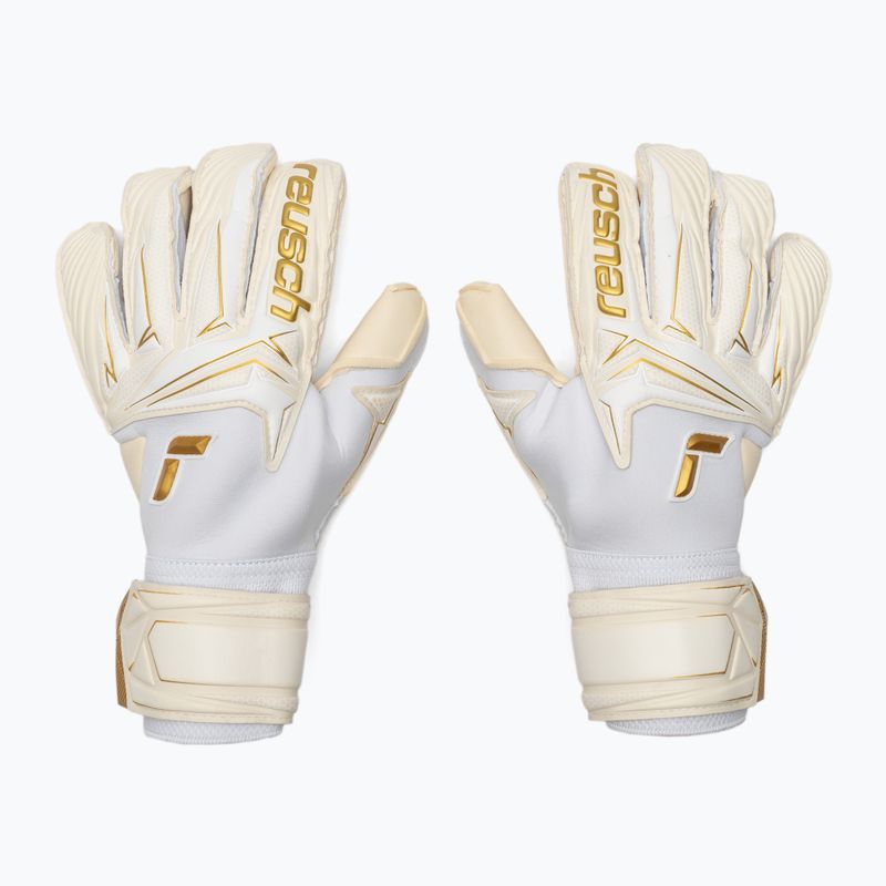 Brankářské rukavice Reusch Attrakt AB1 Duo white/gold 2