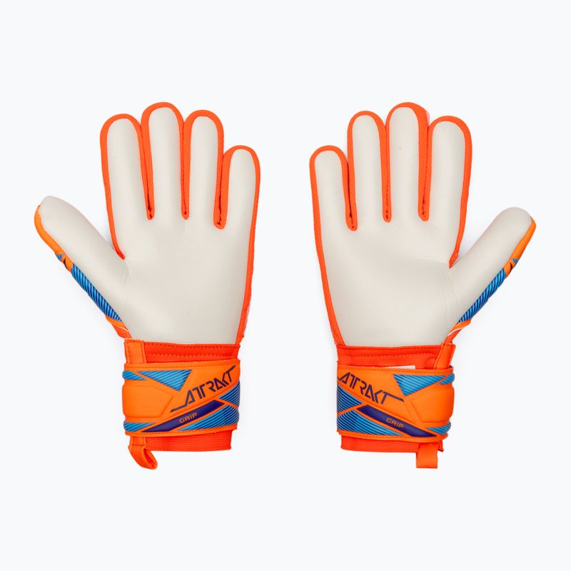 Dětské brankářské rukavice Reusch Attrakt Grip Junior shocking orange/blue 3