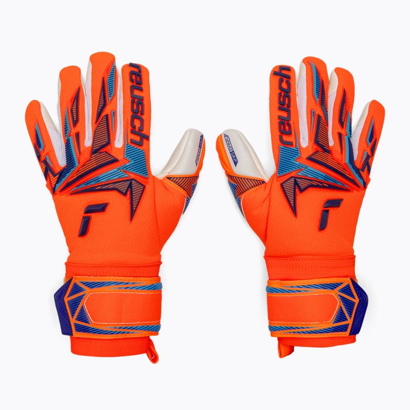 Dětské brankářské rukavice Reusch Attrakt Freegel Advance Junior shocking orange/blue 2