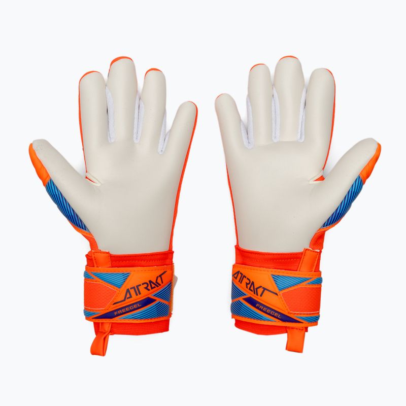 Dětské brankářské rukavice Reusch Attrakt Freegel Advance Junior shocking orange/blue 3