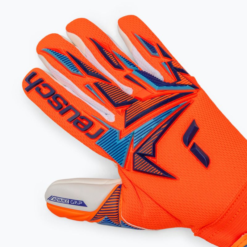 Dětské brankářské rukavice Reusch Attrakt Freegel Advance Junior shocking orange/blue 4