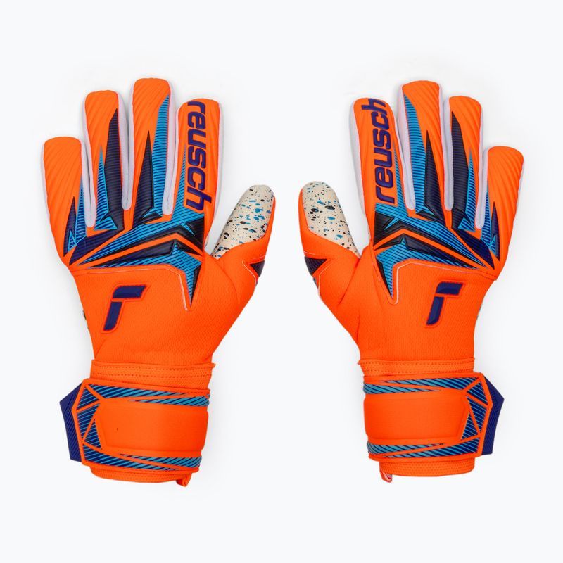 Brankářské rukavice Reusch Attrakt Fusion NC shocking orange/blue 2