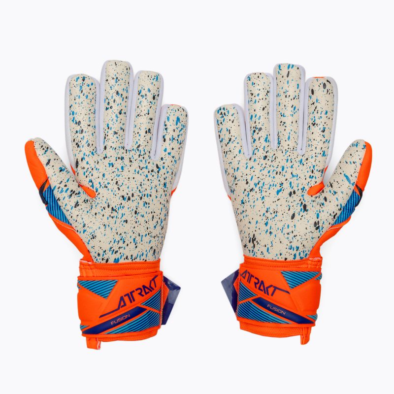 Brankářské rukavice Reusch Attrakt Fusion NC shocking orange/blue 3