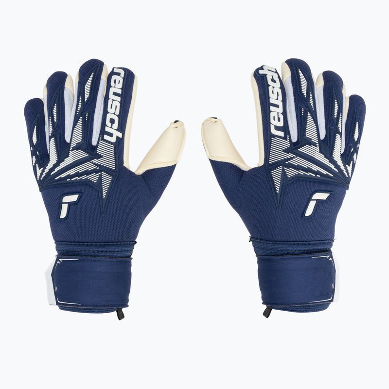 Brankářské rukavice Reusch Attrakt Freegel Gold X Finger Support Junior premium blue/white 2